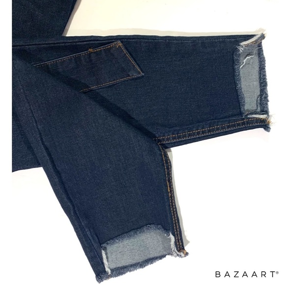 Tinseltown Juniors' Step-Hem Skinny Jeans Indigo Sz: 3/27 - Picture 7 of 9